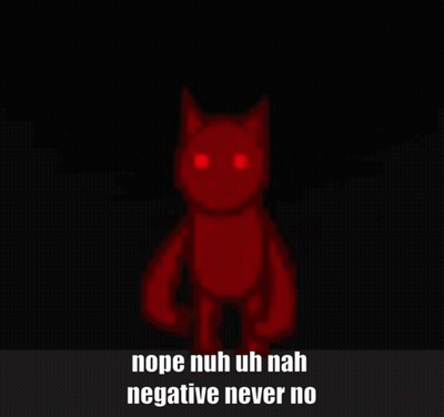 Red Cat Red Eyes Nope Nuh Uh Nah Negative Never No GIF