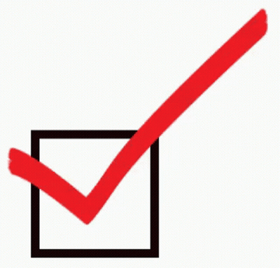 Red Check Mark Inside Black Square GIF