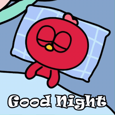 Red Chicken Sleeping On Blue Pillow GIF