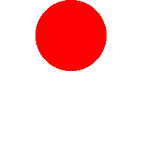 Red Circle Pixelated Border Sticker