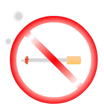 Red Circle With Cigarette Sticker