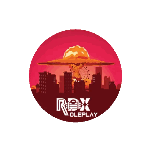 Red Circle With Ferris Wheel And Nuclear Explosion Sticker