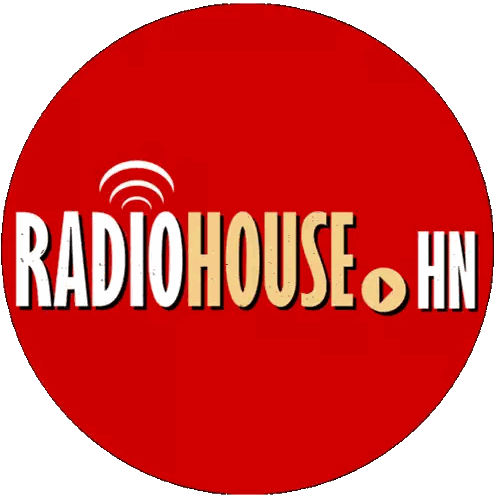 Red Circle With Radiohouse.hn Sticker