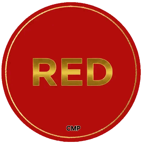 Red Circle With Red Text Sticker