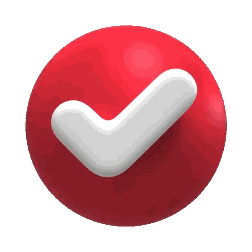 Red Circle With White Check Mark Sticker