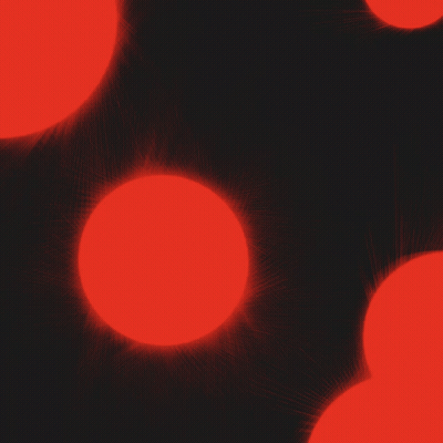 Red Circles On Black Background GIF
