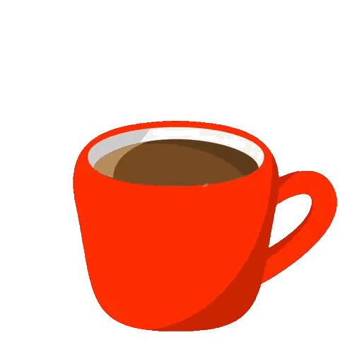 Red Coffee Cup Sticker