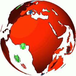 Red Colored Planet Earth GIF