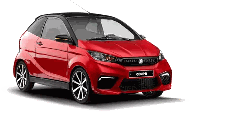 Red Coupe Car Sticker