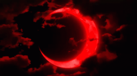 Red Crescent Moon Aesthetic GIF