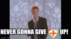 Red Cross Never Gonna Give You Up  GIF