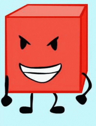 Red Cube Smiling Angry Face GIF