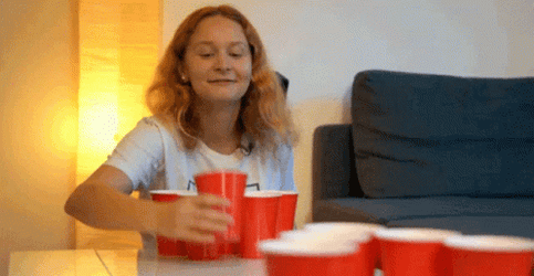 Red Cup Beer Pingpong Cheers GIF