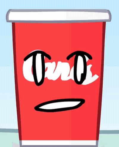 Red Cup With Face And Coca Cola GIF