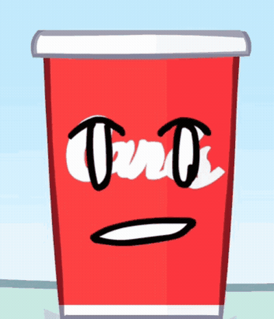 Red Cup With Face Saying TNT GIF
