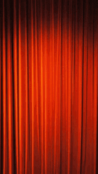 Red Curtain Opening Transition GIF