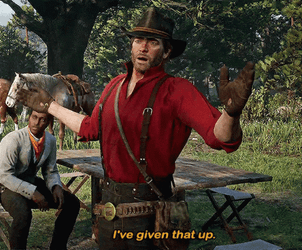 Red Dead Redemption 2 Arthur Morgan Giving Up GIF
