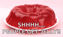 Red Dessert Jelly On A Plate  GIF