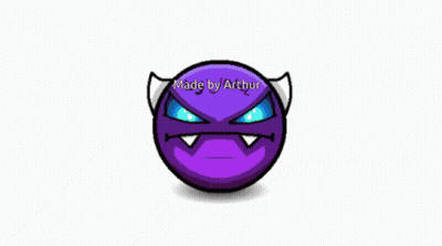 Red Devil Face Ball Made By Arthur GIF