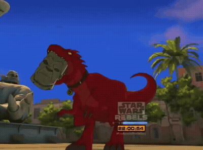 Red Dinosaur Star Wars Rebels GIF