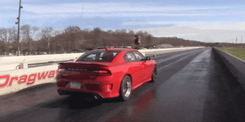 Red Dodge Start Race GIF