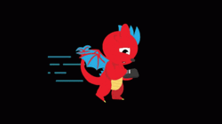 Red Dragon Go Go Go Flying GIF