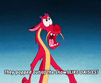 Red Dragon They Popped Out Of The Snow Like Daisies GIF