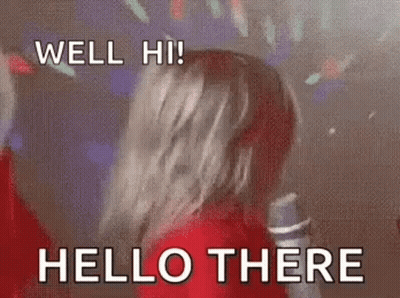 Red Dress Woman Says Well Hi Hello There GIF