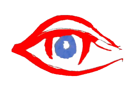 Red Eye With Blue Pupil Sticker