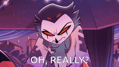Red Eyed Bearded Cartoon Character Says Oh Really GIF