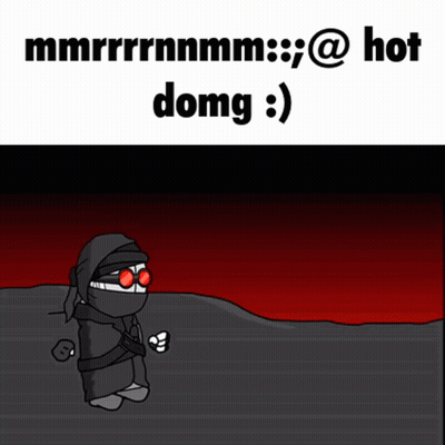 Red-Eyed Cartoon Dark Room @ Hot Domg :) GIF