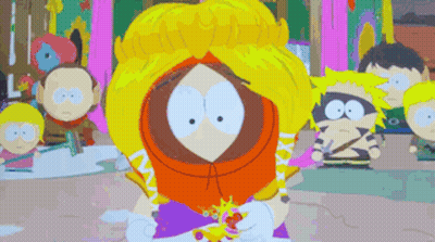 Red-Eyed Cartoon Saying Vox When No Kenny GIF
