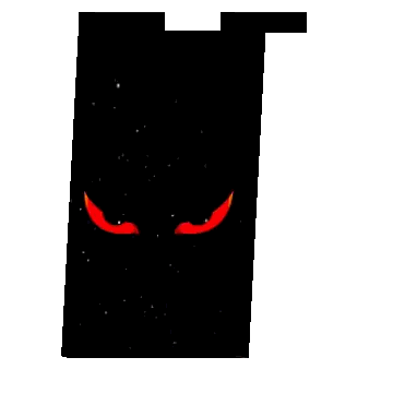 Red Eyes On Black Background Sticker
