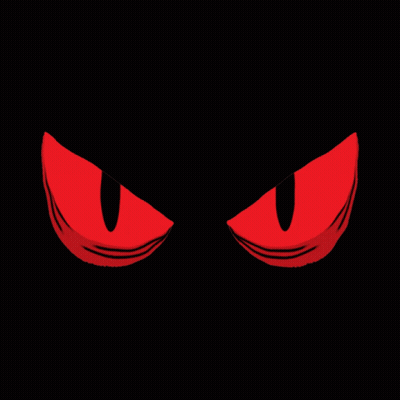 Red Eyes With Black Outline
