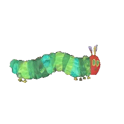 Red Face Hungry Caterpillar Sticker