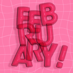Red February Letters Floating In Water GIF