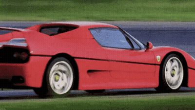 Red Ferrari Driving GIF