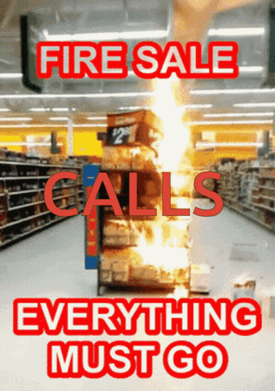 Red Fire Sale Calls Everything Must Go Poster GIF