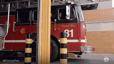 Red Fire Truck Number 31 GIF