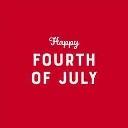 Red Fireworks Happy Fourth Of July GIF