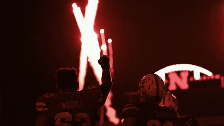 Red Fireworks Huskers GIF