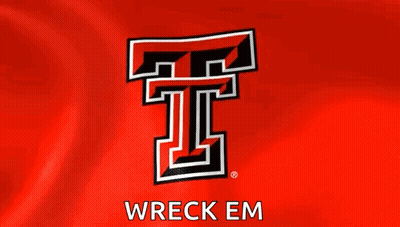 Red Flag With Black And White Texas Tech Logo GIF