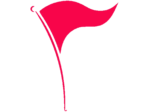 Red Flag With C Letter Sticker