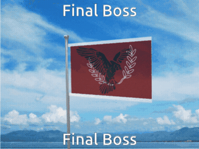 Red Flag With Eagle And Laurel Wreath GIF