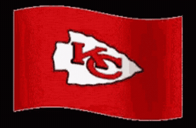 Red Flag With KC Logo Waving GIF