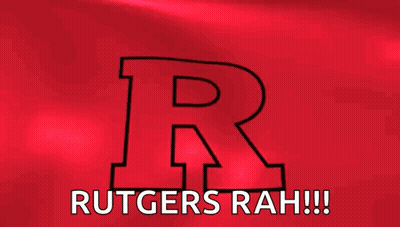 Red Flag With Letter R And Rutgers Rah GIF