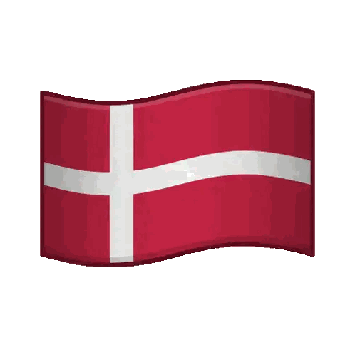 Red Flag With White Cross Waving Sticker