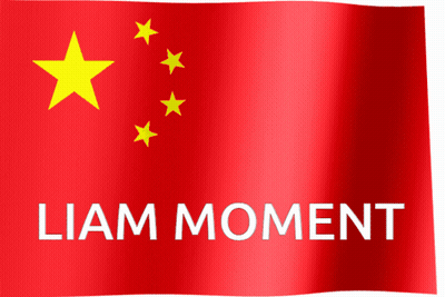 Red Flag With Yellow Stars And Liam Moment GIF