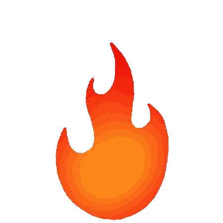 Red Flame Sticker