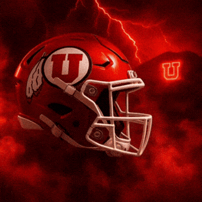 Red Football Helmet With U GIF